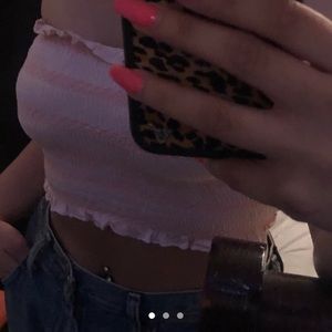 pink& orange bandeau top